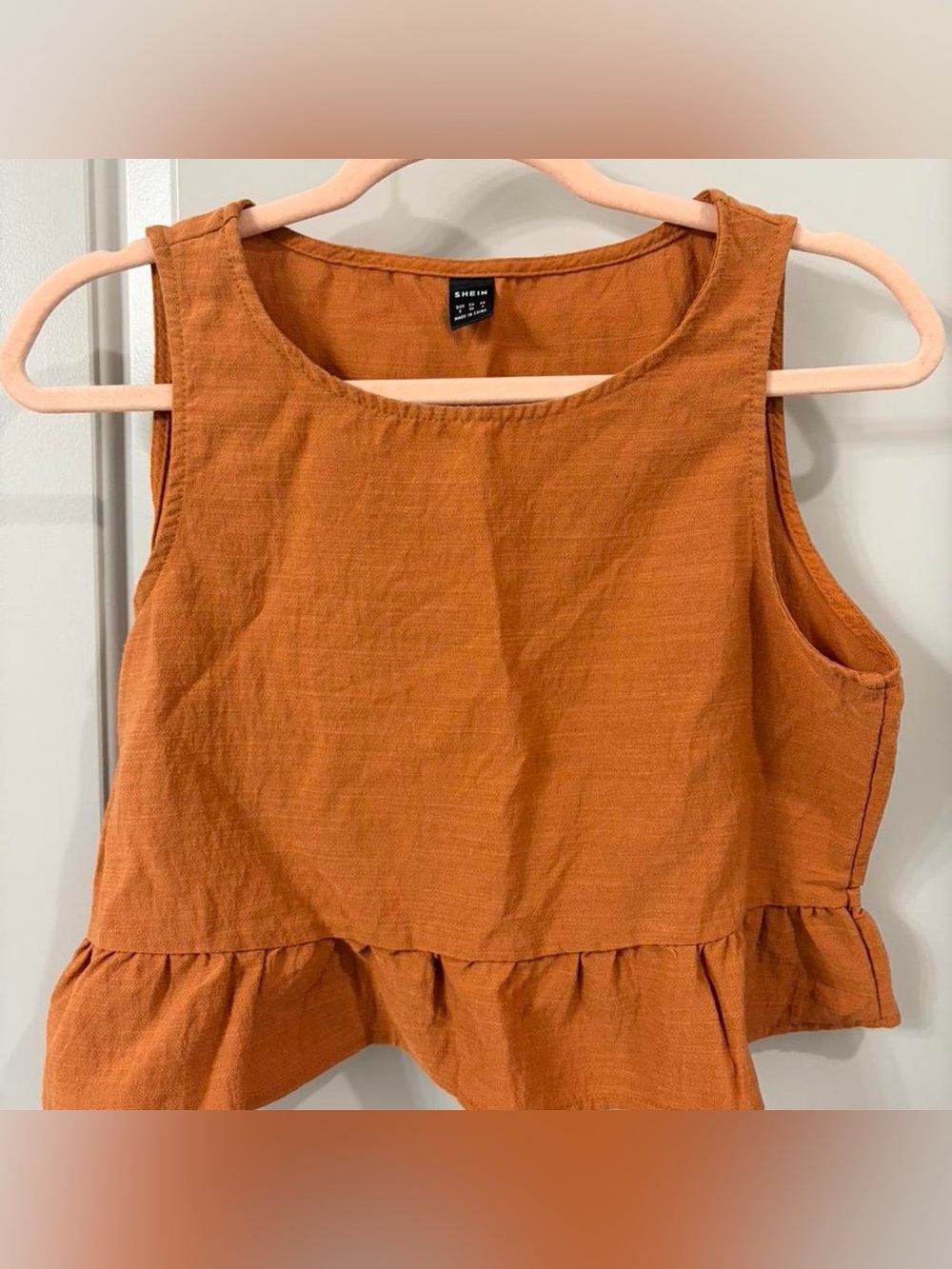 SHEIN ruffle trim top
